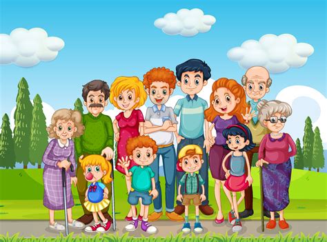 large family cartoon images.